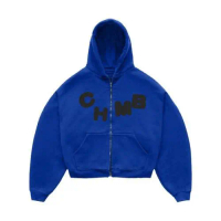 Atasan Jacket Zipper Boxy Benhur CHMB Vintage / Hoodie Zipper Bahan Cotton Fleece (Unisex) / Kekinia