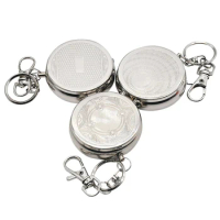 Stainless Steel Portable Mini Ashtray with Key Chain and Cigarette Pocket Ashtray/Vehicle