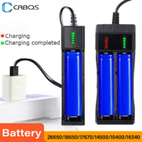 18650 Battery Charger 1/2/4 Slots Dual 18650 Rechargeable Lithium Battery Charger Compatible Multiple Batteries