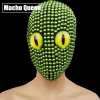 Burning Man Rave Costumes Pearl Alien Couturte-Mask Drag Queen Accessories Halloween Festival Outfits Stage Gear Gogo Show