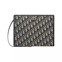 Christian Dior 30 Montaigne Dea Oblique Jacquard Pouch Blue