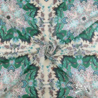 100 d green ethnic wind flowers calico Snow spins cloth fabric Spring and summer dress fabric promotion