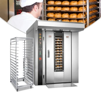 YG Commerical Baking Equipment Gas Diesel Electric 12 16 32 64 Trays Rotary Oven Bread Making Machine for Bakery Manufacturer