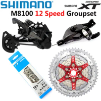 SHIMANO DEORE XT M8100 Groupset MTB Mountain Bike 12 Speed SL+RD+CSMZ901 11-51T Cassette Sprocket M8100 shifter Rear Derailleur