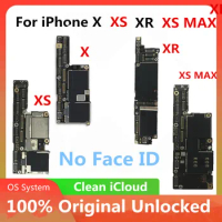 Original For iPhone X XS MAX 11 Unlocked Motherboard Logicboard Full Chips Support OS Update Clean iCloud Free icloud Plate