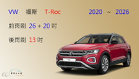 【車車共和國】VW 福斯 T-Roc 矽膠雨刷 軟骨雨刷 後雨刷 雨刷錠