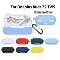 1PC For OnePlus Buds Z2 Case Earphone Protective Cover Waterpoof Soft Silicone Wireless Hearphone Cover Hook oneplus buds z2