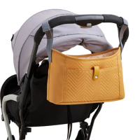 Large-capacity nylon waterproof stroller hanging bag storage bag baby bottle water cup bag stroller hanging bag mommy bag