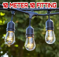 Kabel fiting lampu cafe gantung 10m 10fitting dekorasi outdoor