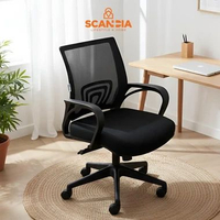 SCANDIA Zalora Office Chair 57x54x98 Black - kursi kantor kerja ergonomic furniture home computer wo