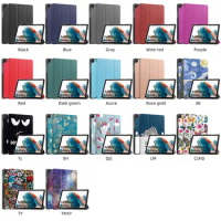 Trifold Stand Hard PC PU Leather Protective Cover Tablet Case For Samsung Galaxy Tab A9 2023 Case Support Dock Charging 100PCS