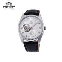 【ORIENT 東方錶】SEMI-SKELETON系列 藍寶石鏤空機械錶 皮帶款 白色 40.8mm(RA-AR0004S)