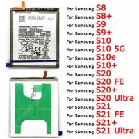 For Samsung Galaxy S10 Lite S10e S20 FE S21 Ultra 5G S8 S9 Plus Battery Li-ion Bateria Cellphone Spare Parts