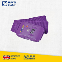 【 Travel Blue 藍旅 】 TSA美國海關密碼鎖 行李束帶 紫色 TB043-PR