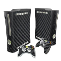 Black carbon Vinyl Decal Skin Sticker for Xbox360 Console