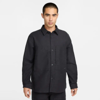 【NIKE 耐吉】長袖上衣 男 襯衫 AS M NL LS CHAMOIS FIELD SHIRT 黑 FB7743-060