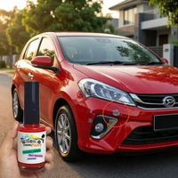 Kurumapaint Lava Red R40 Cat Oles Mobil Warna Merah Penghilang Baret Mobil Untuk Daihatsu Sirion Gen
