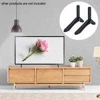 2pcs Universal TV Stand Base Mount For 32-65 Inch Samsung Vizio LCD TV Not For LG TV Black Television Bracket Table Holder