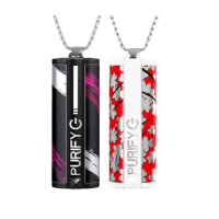 2 Pack Personal Wearable Air Purifier Necklace USB Mini Portable Air Freshener Ionizer For Adults Couple-Different Style