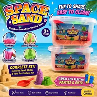 Space Sand Mainan Pasir Ajaib Anak Set Lengkap dengan Cetakan dan Sekop Edukasi Sensorik
