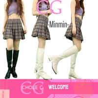 Chole G:Minmin Flat Knee-high Boots รองเท้าบูทหนังยาว ไซส์37-42 รองเท้าบูทเกาหลี(SH0003) คําแนะนํากา
