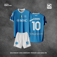 Áo Bóng Đá/Futsal Tùy Chỉnh – Fantasy PARTENOPEI HOME 25/26 XANH MÂU STYL FB NAPOLI Chất Liệu Mát Mẻ
