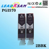 2X Black PGI-570 PGI570 PGI 570 ink Cartridge compatible For PIXMA MG5750/MG5751/MG5752/MG5753/MG6850/MG6851 Printer