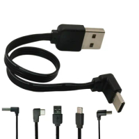 Soft 0.1m 0.2m 0.3m 0.5m Short USB Type C Cable Right Angle 90 Degree USB A Type to Type C Converter Data Cord Charger