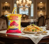 Beras Basmati PUNJAB KING Extra Long Creamy Sella Kemasan Tas 5kg Basmati Rice
