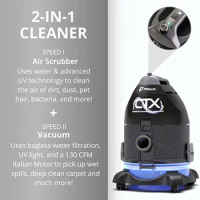 CTX Water Filtration Bagless Canister Vacuum Cleaner - Hardwood and Light Carpet Edition