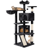 Tree Scratching Post for Cats Free Shipping Black Double Condo Cat Tree With Scratching Post Tower Scratch Climbing Supplies Pet