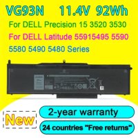 NEW VG93N Laptop Battery For Dell Precision 15 3520 M3520 3530 M3530 Latitude 5480 E5480 5490 E5490 5580 E5580 Series 11.4V 92WH