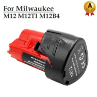 For Milwaukee Li-ion Battery m12 M12 M12B4 M12B2 M12B6 48-11-2412 48-11-2440 4932430064 12V 4.5Ah 12-Volt Cordless Tools Batter