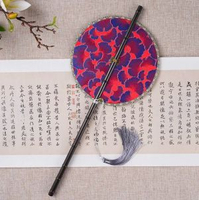 新品可卷可摺疊古風中國風仿古圓形腰扇團扇漢服拍照走秀舞蹈禮品