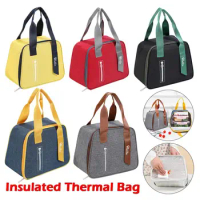 Waterproof Storage Bag Travel Breakfast Organizer Cooler Lunch Bag Insulated Thermal Bag Lunch Box