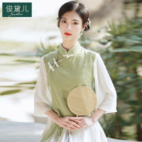 中國風改良漢服旗袍上衣中式唐裝禪意茶服復古日常民國學生小洋裝