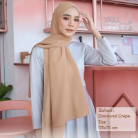 Montaza Hijab Pashmina Plain Polos Diamond Crepe kerudung jibab instan