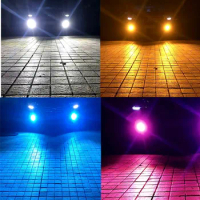 Car Bulb Fog Light Lamps H3 H11 H7 9005 HB3 9006 HB4 H27 880 LED Fog Driving White Yellow ice blue Dual Color 12V 20W