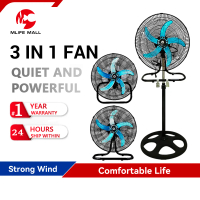 3.25 FOOKSUNG kipas industri 18 Inch 40dB Industrial Kipas 3 in 1 stand fan wall fan table fan 3 Bla