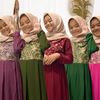 Gamis Krinkle barookat anak Dress amanda
