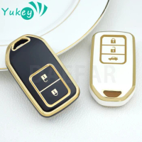 2 3 Button TPU Car Remote Key Case Cover Shell For Honda Fit GP5 Shuttle Gp8 JADE VEZEL City Civic Jazz BRV Accessories Keychain