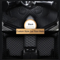 Custom Car Floor Mats for Nissan Sunny 2011-2020 NV200 NAVARA Terra 2018-2022 Interior Accessories Pu Leather