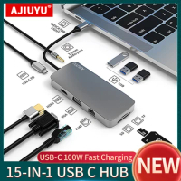 USB Type C HUB to HDMI RJ45 SD/TF Multi USB3.0 PD Fast Charging Adapter USB C HUB For iPad Pro 12.9 11 2021 M1 Dock Splitter