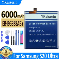 YKaiserin Replacement Phone Battery EB-BG988ABY for Samsung Galaxy S20 Ultra S20Ultra S20U 6000mAh Batteries