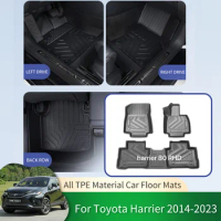 for Toyota Harrier Venza XU60 XU80 MK1 MK2 2014~2023 2022 2021 RHD Waterproof Non-slip Floor Mats Protective Liner Foot Carpet