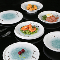 密胺餐具盤子圓形特色仿瓷餐盤創意餐廳飯店菜盤塑料平盤商用盤子
