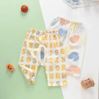 Baby Open Crotch Pants Pure Cotton Thin Infant Capri Pants Sleep Pants Toddler Air Conditioning Pant