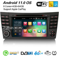 Erisin 8-Core Android 11.0 DAB+ Car Stereo CarPlay Navi WiFi BT DSP TPMS OBD2 GPS For Mercedes-Benz E/CLS/G Class W211 W219 8180