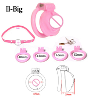 Pink  Female Chastity Cage  Shape  With 4 Lock Ring  Devices  Feminine   Goods