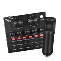 V8 Sound Card With BM800 Microphone Live Broadcast Equipment Full Set Of Mobile Phone Mic Kit Sing V